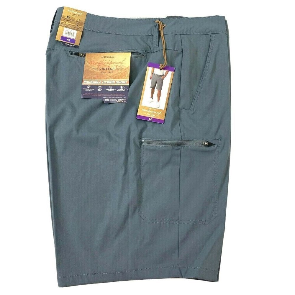Weatherproof Vintage Men's size 40 Packable Hybrid Trail Short Gray NEW